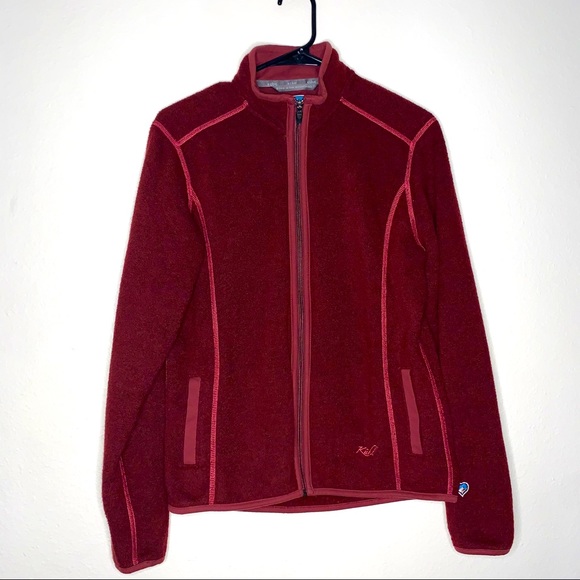 Kuhl Jackets & Blazers - KUHL Maroon Alpaca Fleece Sweater Jacket